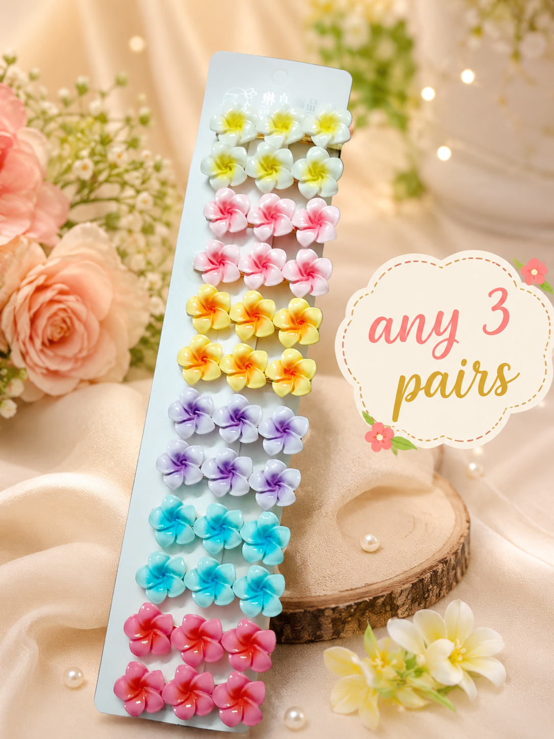 Floral alligator clips